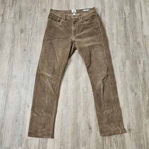 Flint And Tinder Men's Brown Corduroy Slim Fit Pants 30x30 Preppy Causal